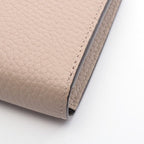 Louis Vuitton Lshape Zipper Wallet Portefeuille Comet Leather Gare Beige