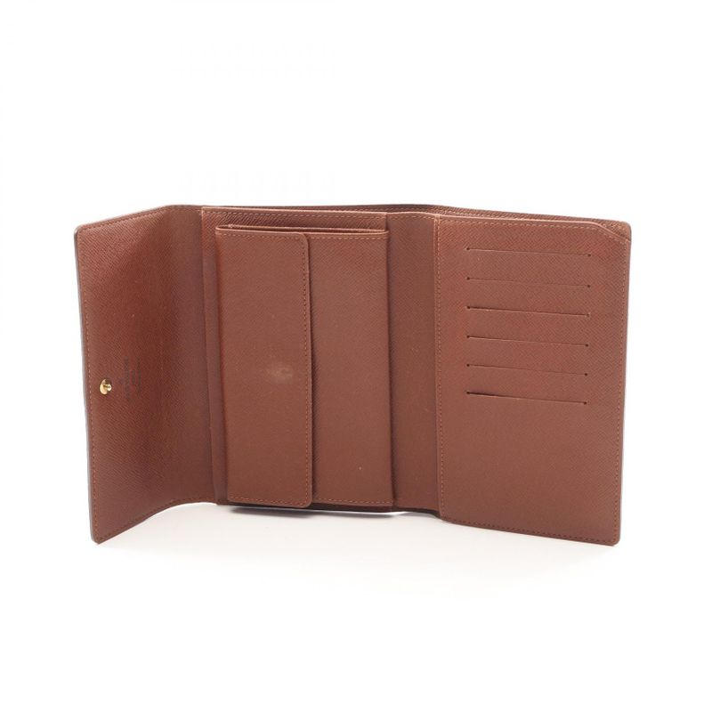 Louis Vuitton Trifold Wallet Porte Tresor Etuil Papier Leather Handbag