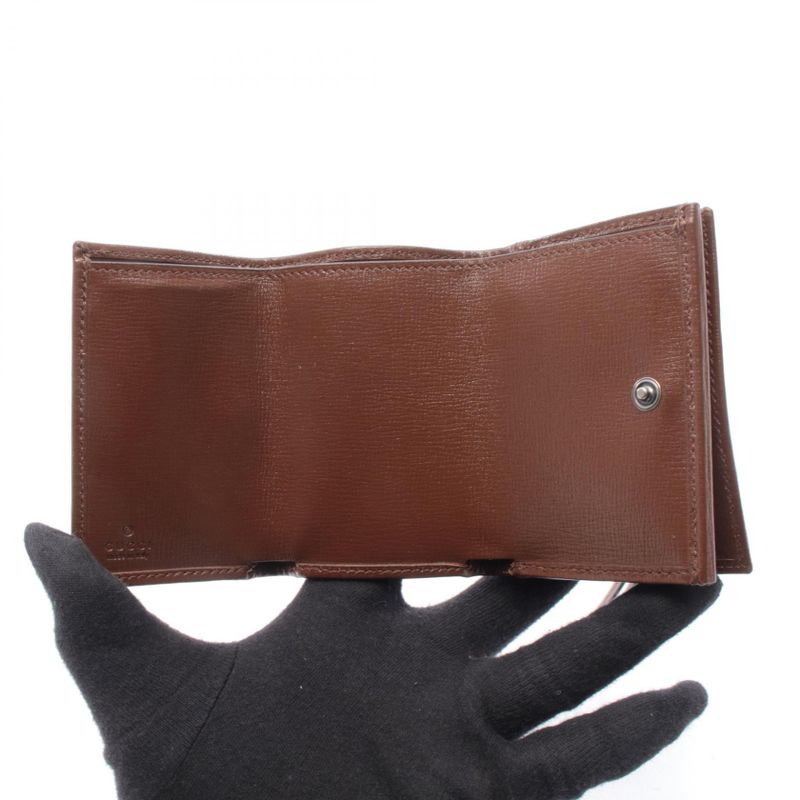 Gucci Trifold Wallet Hacker Project Beige Brown
