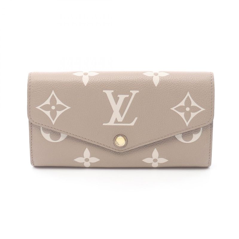 Louis Vuitton Bifold Wallet Portefeuille Sarah Monogram Beige. Ivory
