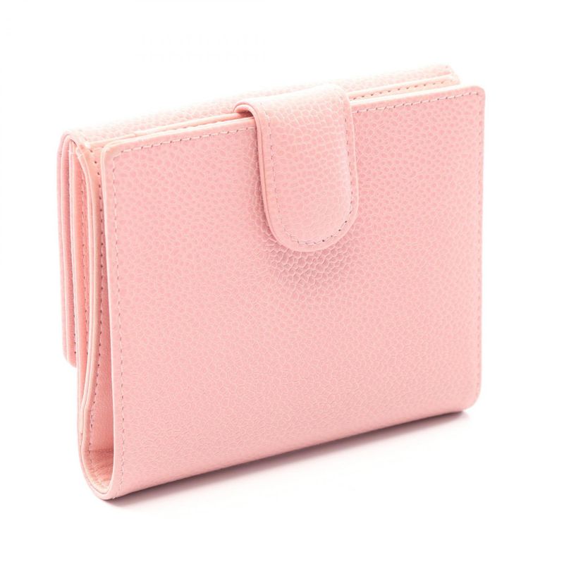 Chanel Hook Wallet CC Logo Pink Calf CC