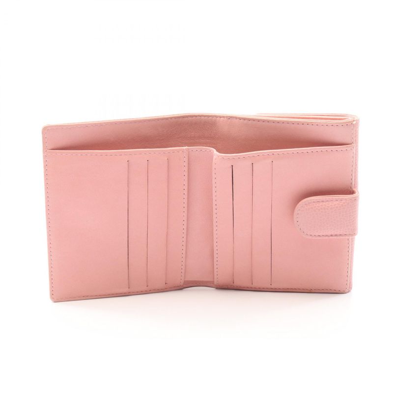 Chanel Hook Wallet CC Logo Pink Calf CC
