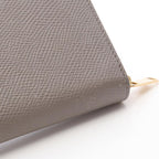 Celine Round Wallet Grey Leather