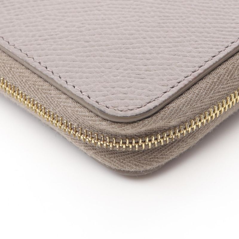 Celine Round Wallet Grey Leather