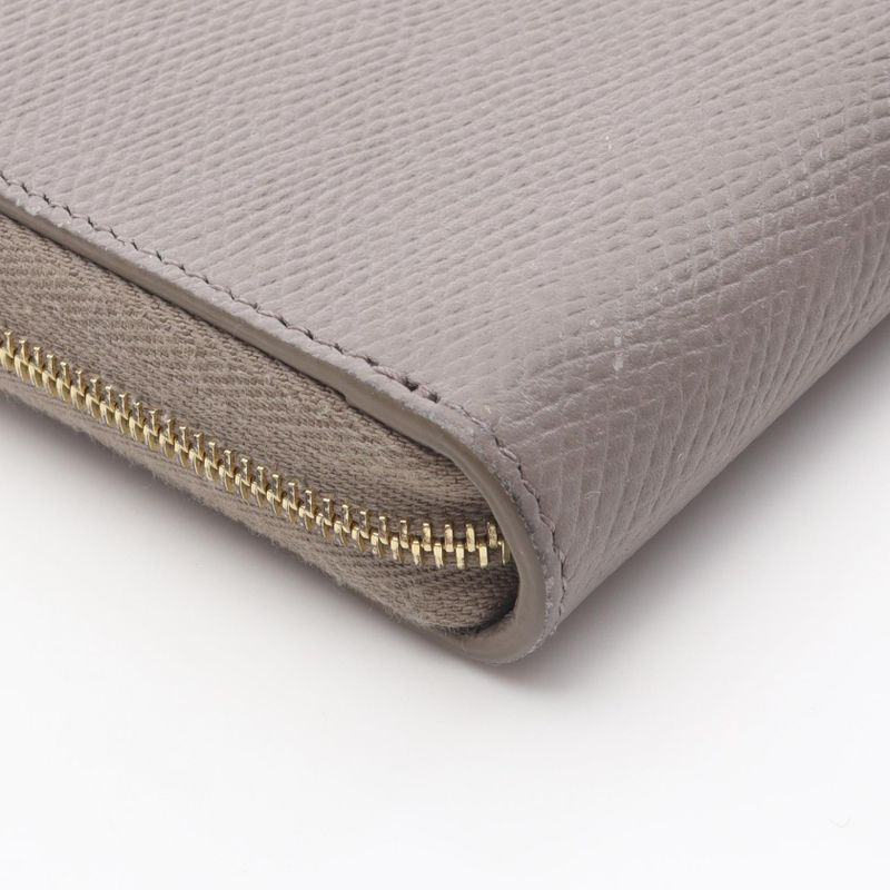 Celine Round Wallet Grey Leather