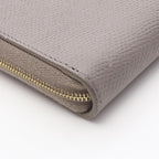 Celine Round Wallet Grey Leather
