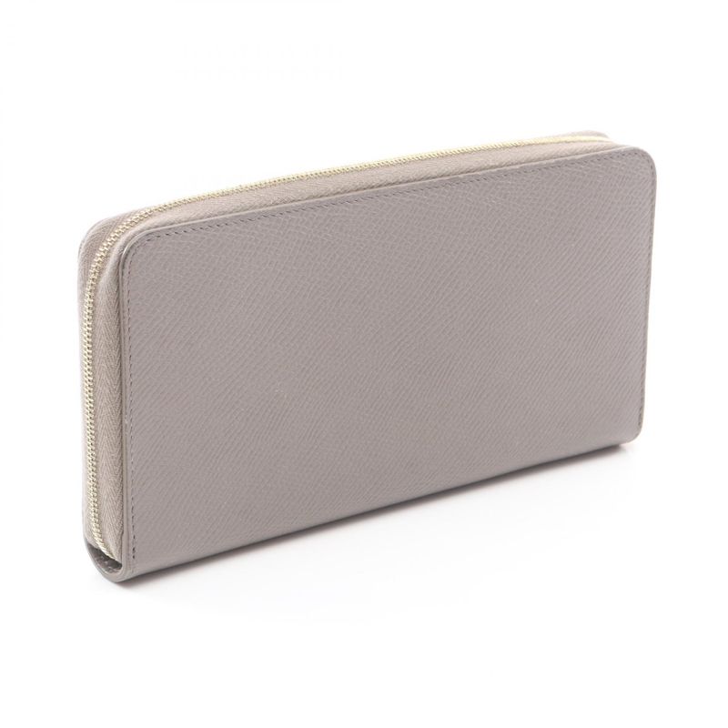 Celine Round Wallet Grey Leather