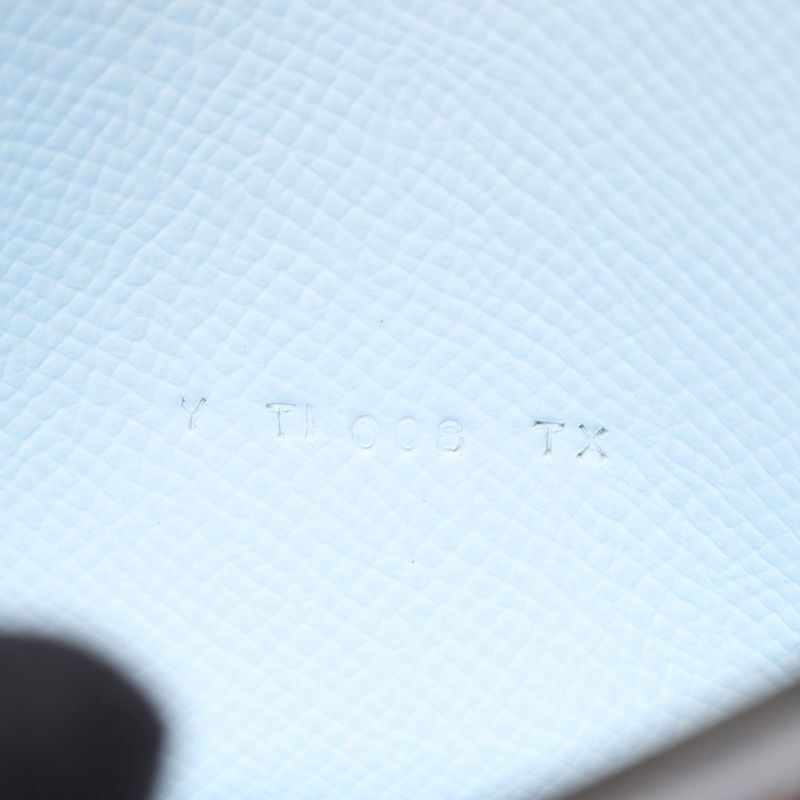 Hermes Bifold Wallet Bearn Souffle Verso Cricket Blue Brum