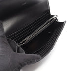 Dior Bifold Wallet Autumn Blue Jacquard Black Canvas Auction Zip Long