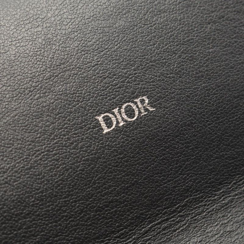 Dior Bifold Wallet Autumn Blue Jacquard Black Canvas Auction Zip Long