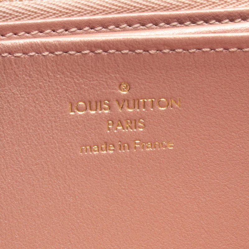 Louis Vuitton Round Wallet Zippy Coussin Rose Gold Leather Pink Rose