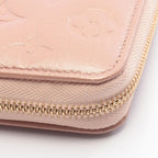 Louis Vuitton Round Wallet Zippy Coussin Rose Gold Leather Pink Rose