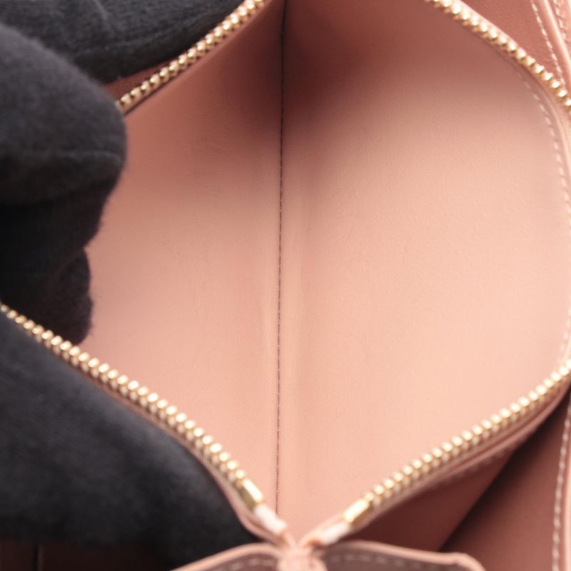 Louis Vuitton Round Wallet Zippy Coussin Rose Gold Leather Pink Rose