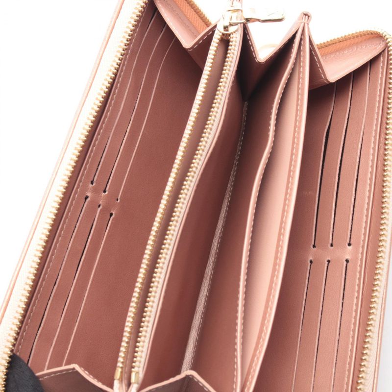 Louis Vuitton Round Wallet Zippy Coussin Rose Gold Leather Pink Rose
