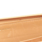 Chanel Round Wallet CC Logo Beige Calf Long