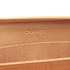 Chanel Round Wallet CC Logo Beige Calf Long