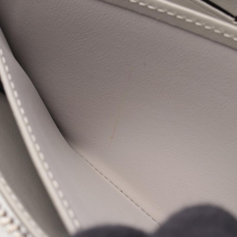 Louis Vuitton Round Wallet Zippy Silver Gray Leather Metallic