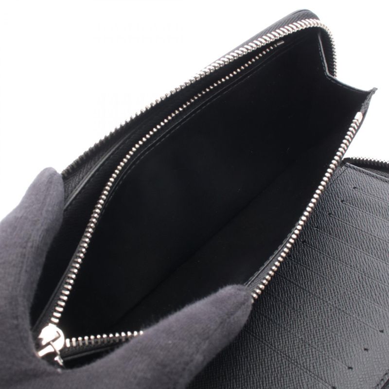Louis Vuitton Round Wallet Zippy Vertical Noir Black Leather