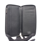 Louis Vuitton Round Wallet Zippy Vertical Noir Black Leather