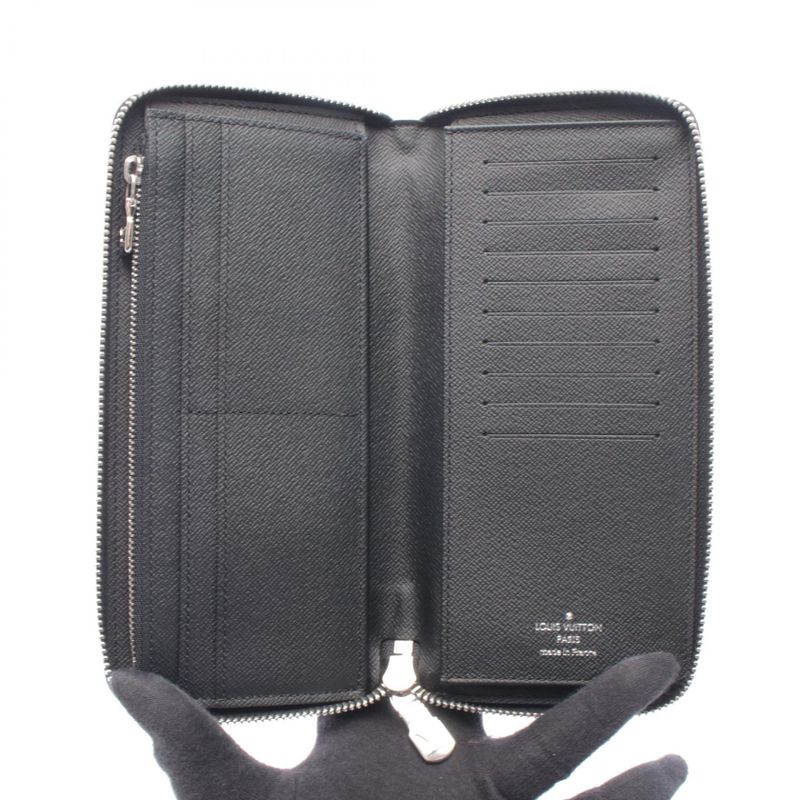 Louis Vuitton Round Wallet Zippy Vertical Noir Black Leather