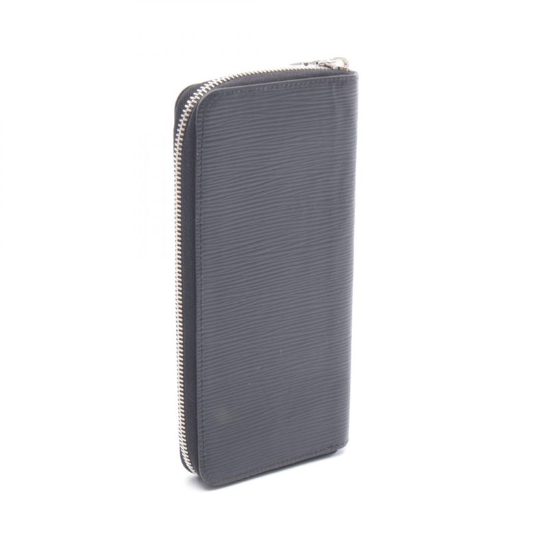 Louis Vuitton Round Wallet Zippy Vertical Noir Black Leather
