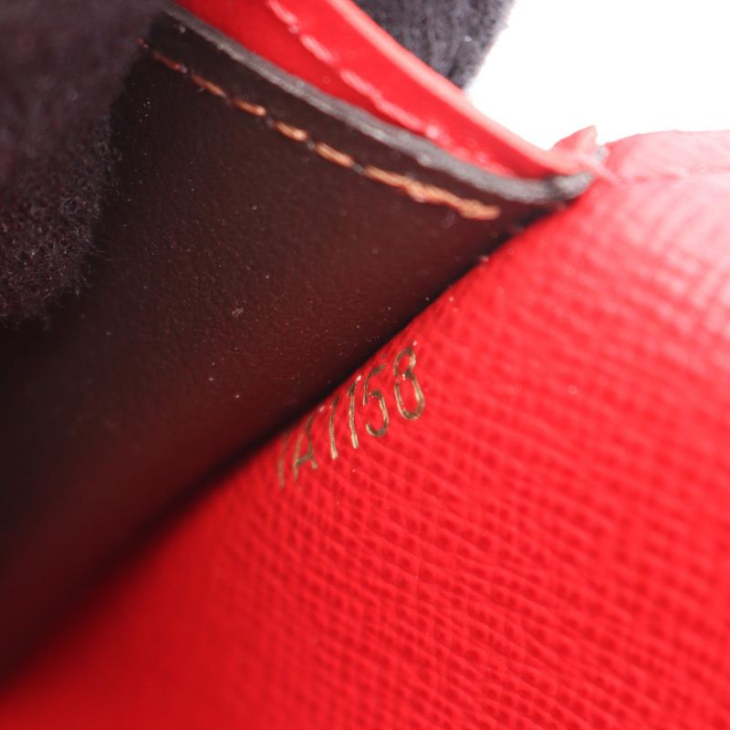 Louis Vuitton Bifold Wallet Portefeuille Emily Rouge Coating Rouge Brown Red