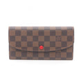 Louis Vuitton Bifold Wallet Portefeuille Emily Rouge Coating Rouge Brown Red