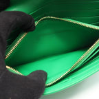 Bottega Veneta Bifold Wallet Intrecciato Green Leather Zip