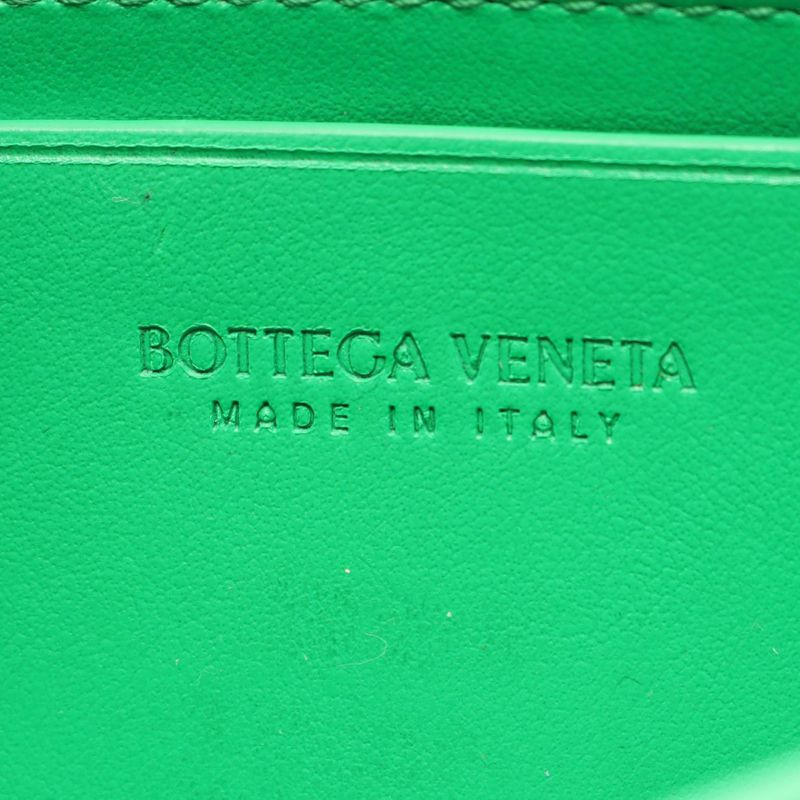 Bottega Veneta Bifold Wallet Intrecciato Green Leather Zip