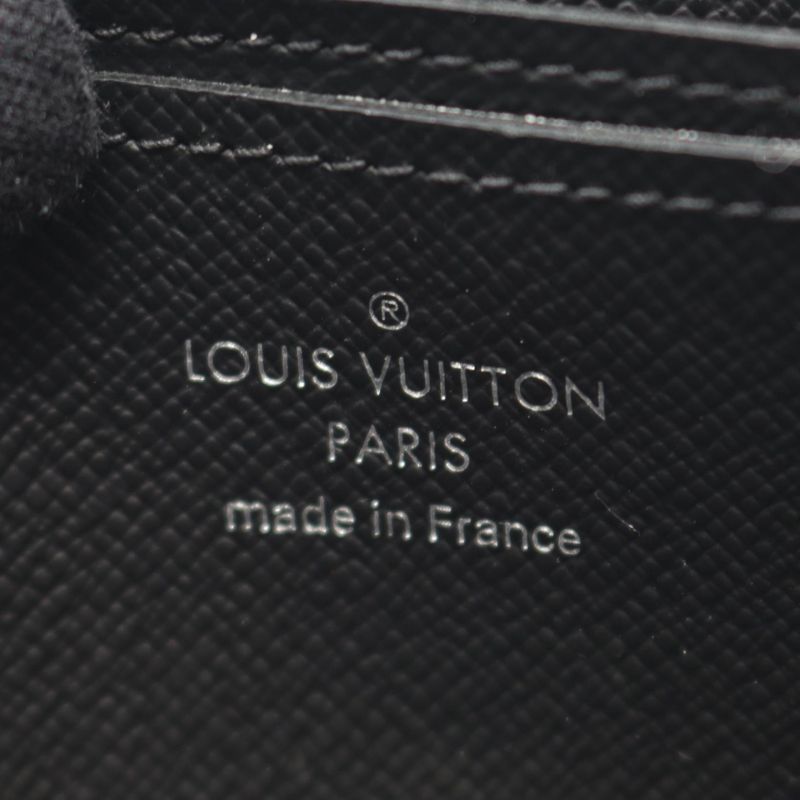 Louis Vuitton Coin Case Zippy Purse Noir Black Leather Ardoise