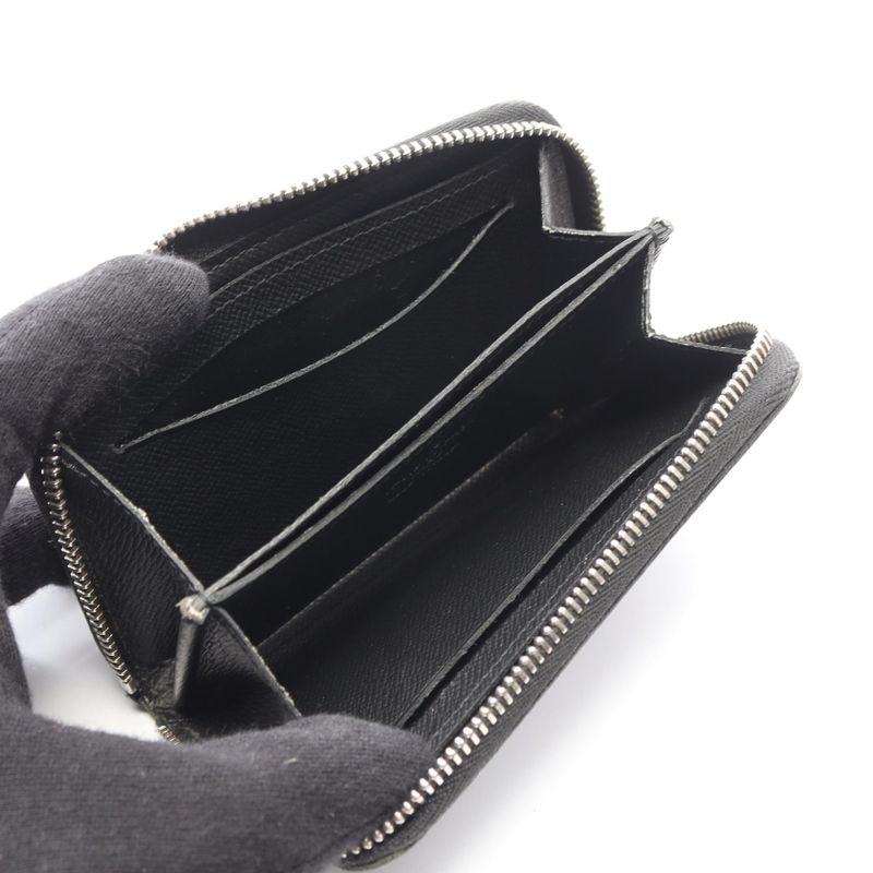 Louis Vuitton Coin Case Zippy Purse Noir Black Leather Ardoise