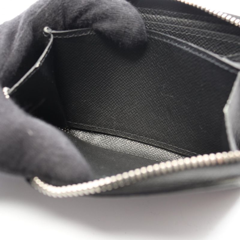 Louis Vuitton Coin Case Zippy Purse Noir Black Leather Ardoise
