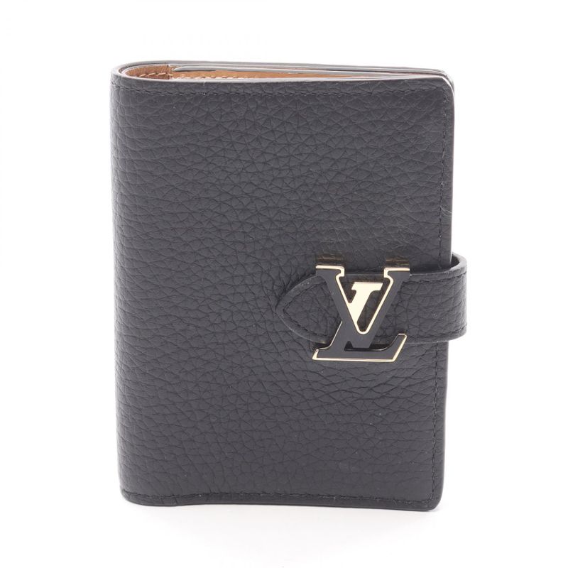 Louis Vuitton Bifold Wallet LV Vertical Compact Noir Black