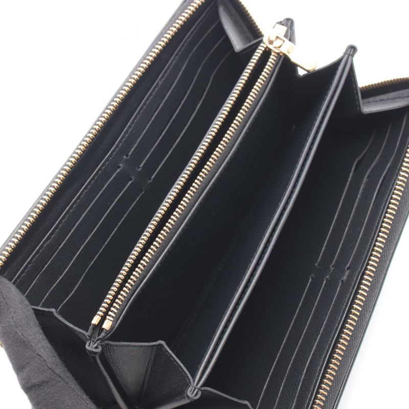 Louis Vuitton Round Wallet Zippy Noir Black Leather Wal