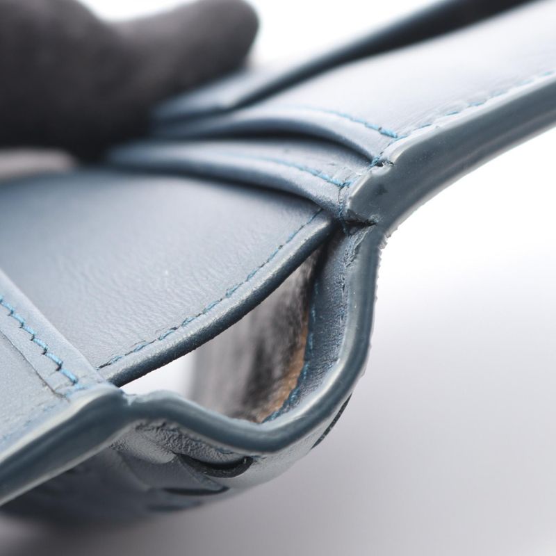 Bottega Veneta Bifold Wallet Intrecciato Navy Leather