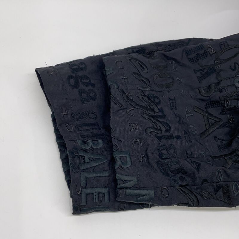 Balenciaga Black Logo Embroidery Long Carcoat 46 Jacket