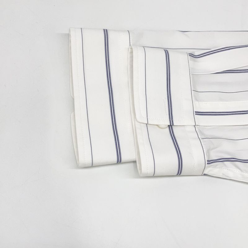 Balenciaga Made White Stripe Button Down Long Sleeve Shirt 34