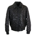 Louis Vuitton Et7 Monogram Flower Quilted Lamb Leather Jacket ) Black