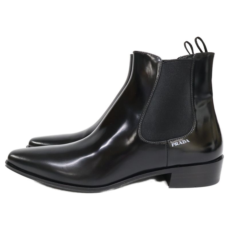 Prada Side Gore Chelsea Boots 38.5 ) Black