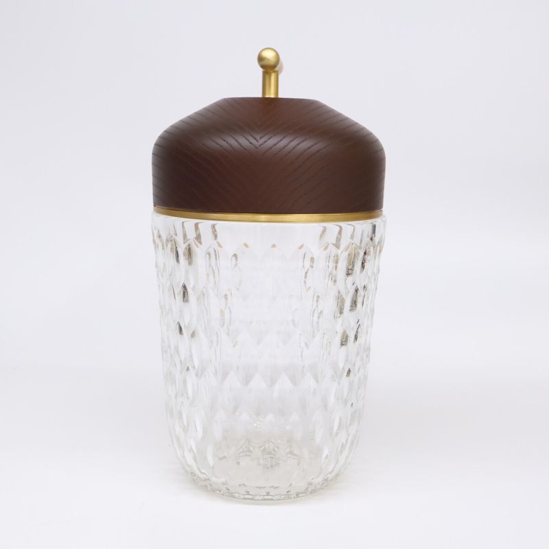 Hermes Saint Louis Folia Crystal Acorn Lamp Hat ) Brown Clear