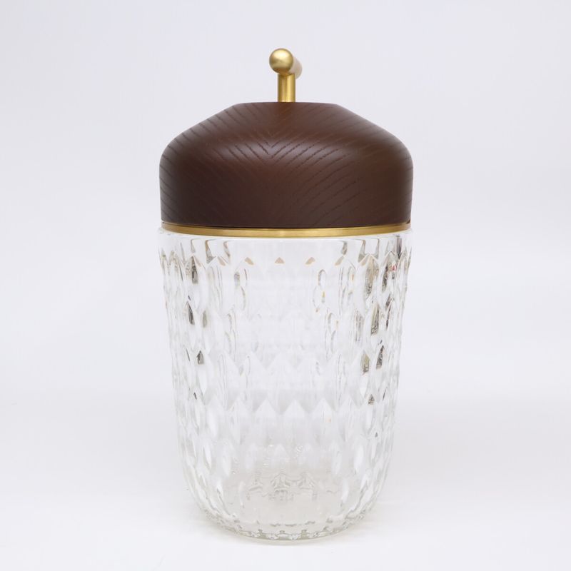 Hermes Saint Louis Folia Crystal Acorn Lamp Hat ) Brown Clear