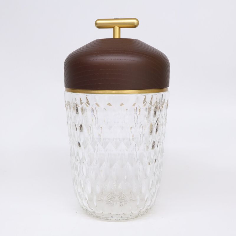 Hermes Saint Louis Folia Crystal Acorn Lamp Hat ) Brown Clear