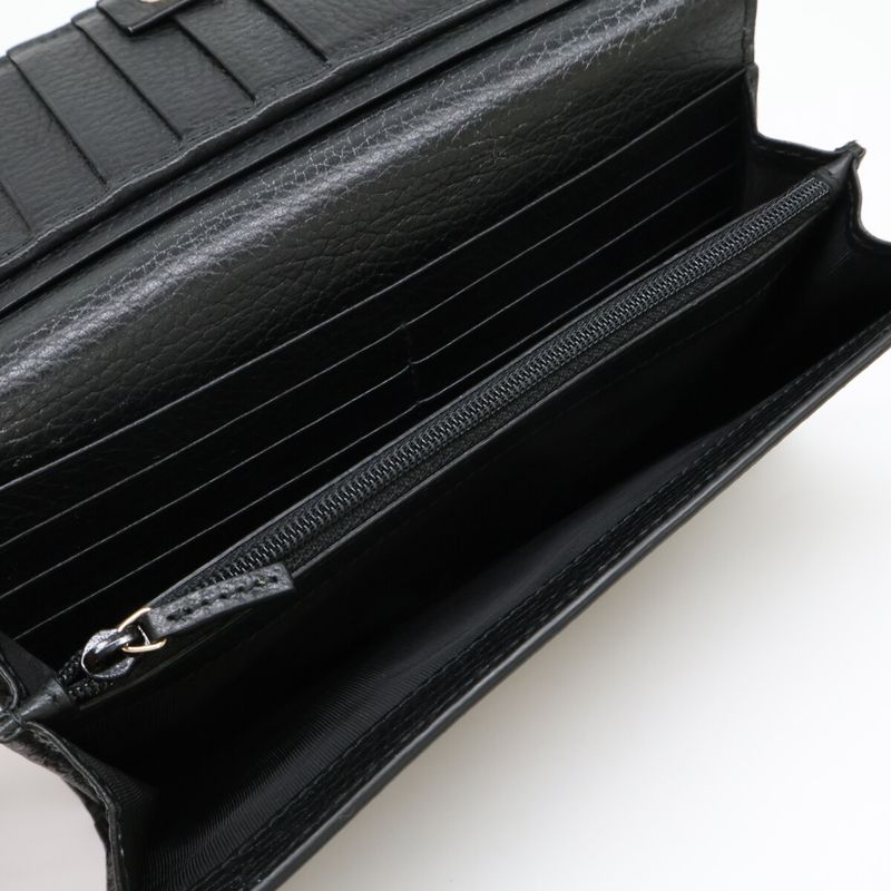 Gucci Interlocking Leather Wallet ) Black