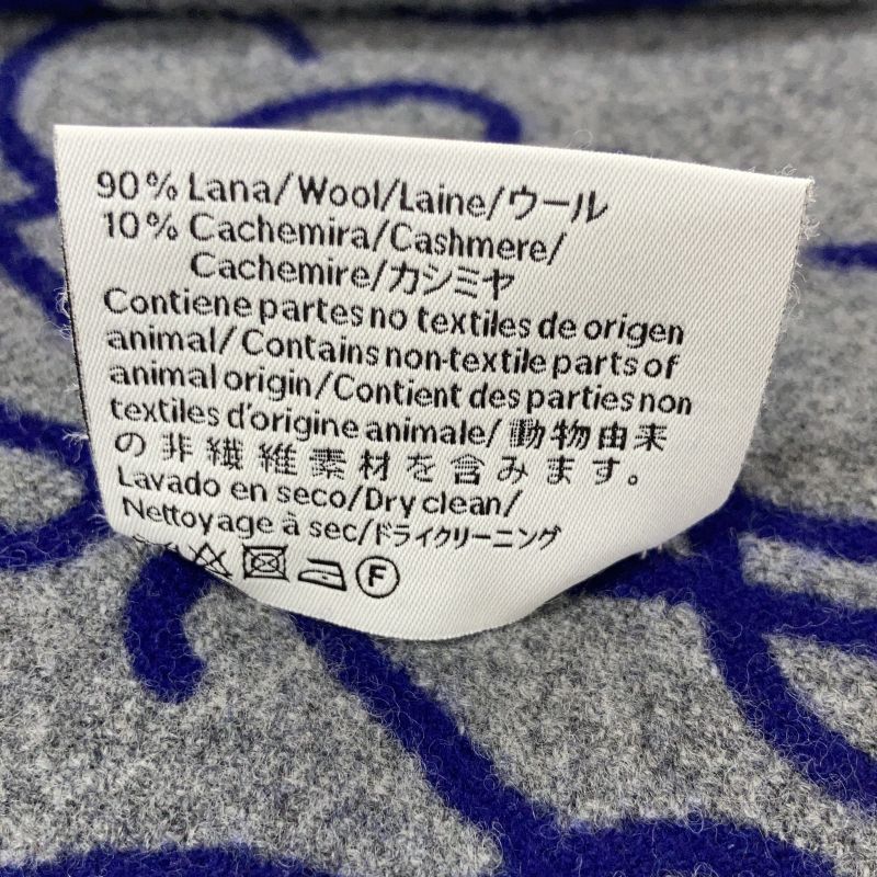 Loewe Wool Cashmere Scarf ) Blue Gray