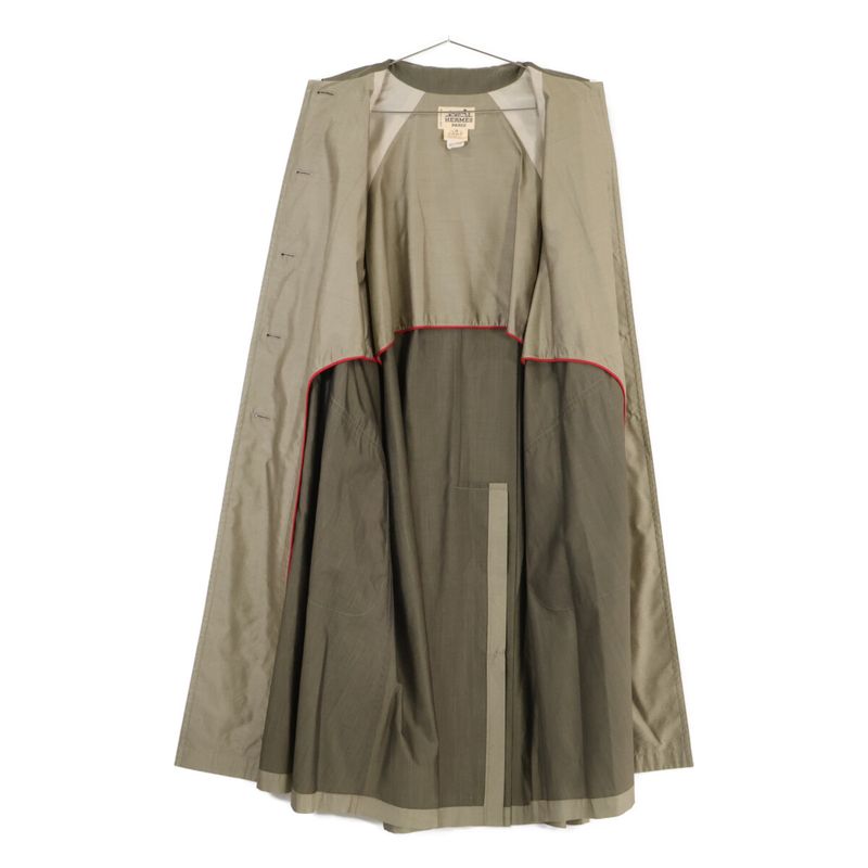 Hermes Silk Single 38 Shoulder Bag ) Khaki