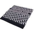 Dior Cashmere Blend Black Pattern Scarf ) Navy