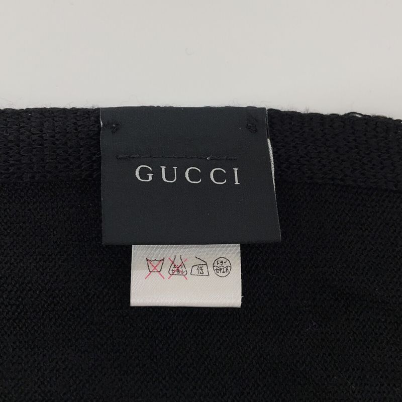 Gucci Wool Sherry Scarf ) Black