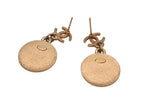 Chanel CC Logo Star Medal Earrings Gold Plated — view 4