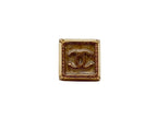 Chanel CC Logo Square Earrings 03 Metal Resin Gold — view 2