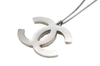 Chanel CC Logo Necklace 07 47.5 Quilted Metal Silver — view 3